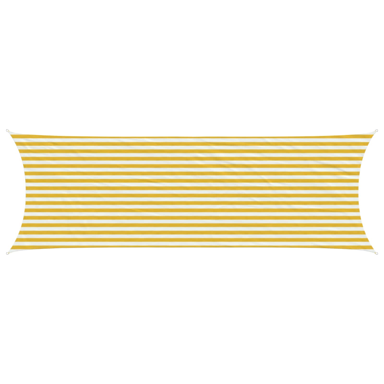 Yellow and White Shade Sail 2 x 2.5 m HDPE