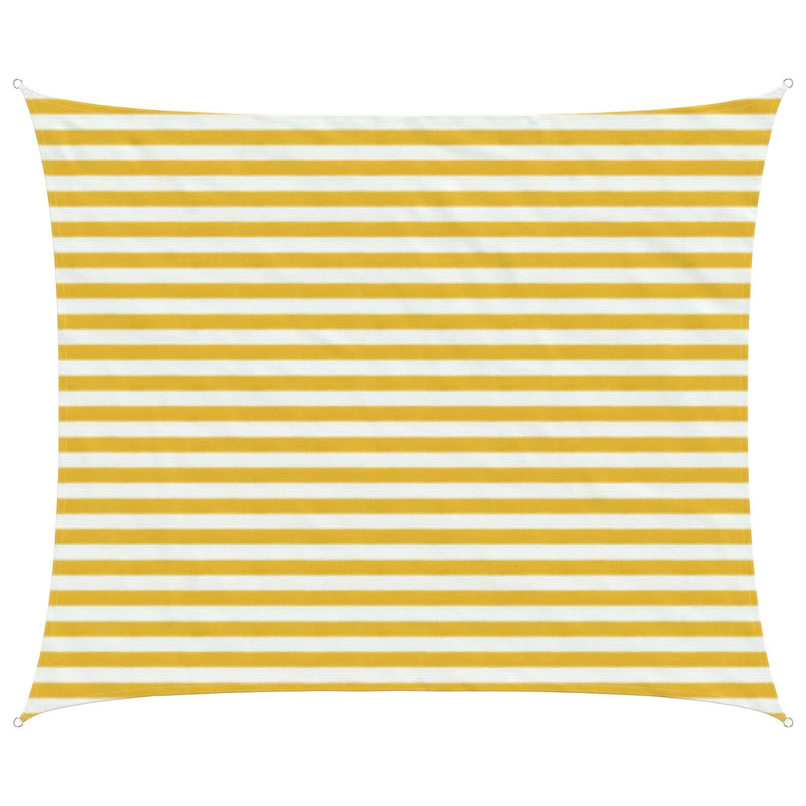 Yellow and White Shade Sail 2 x 2.5 m HDPE