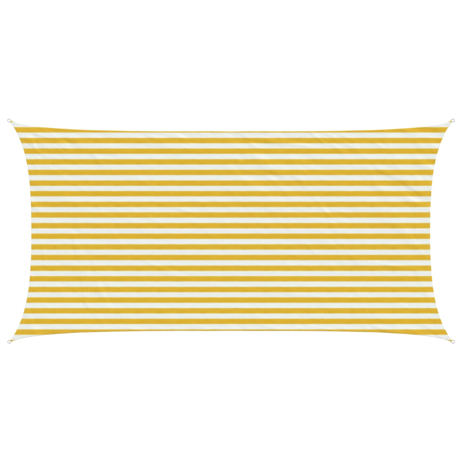 Yellow and White Shade Sail 2 x 2.5 m HDPE