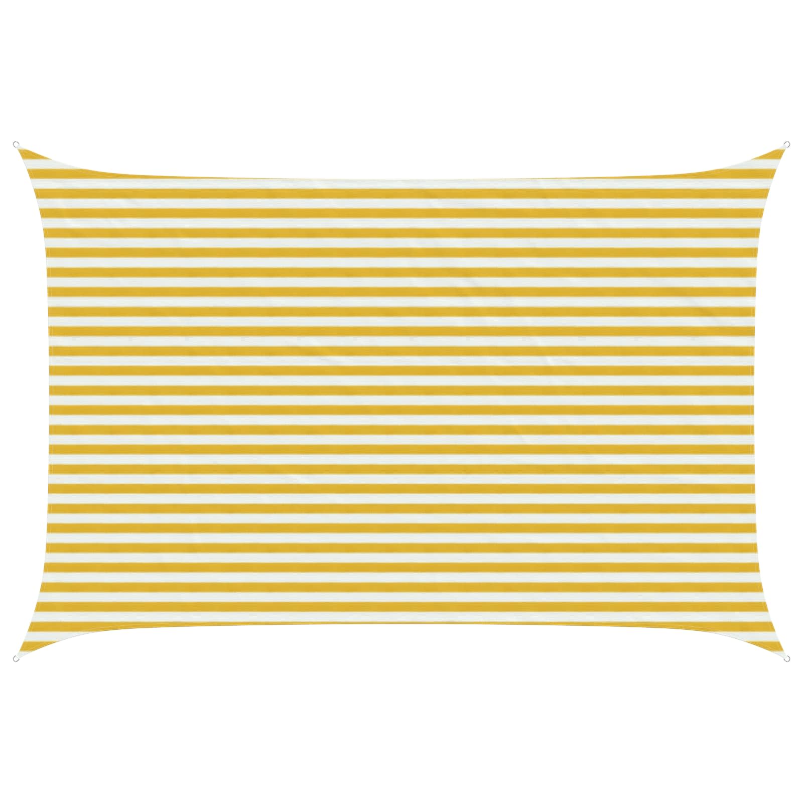 Yellow and White Shade Sail 2 x 2.5 m HDPE