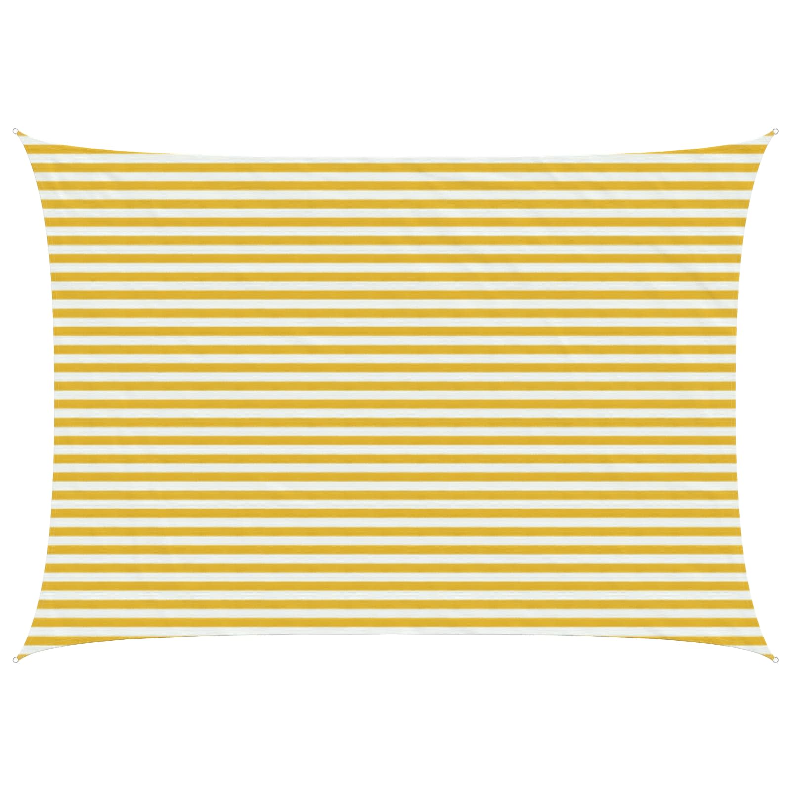 Yellow and White Shade Sail 2 x 2.5 m HDPE
