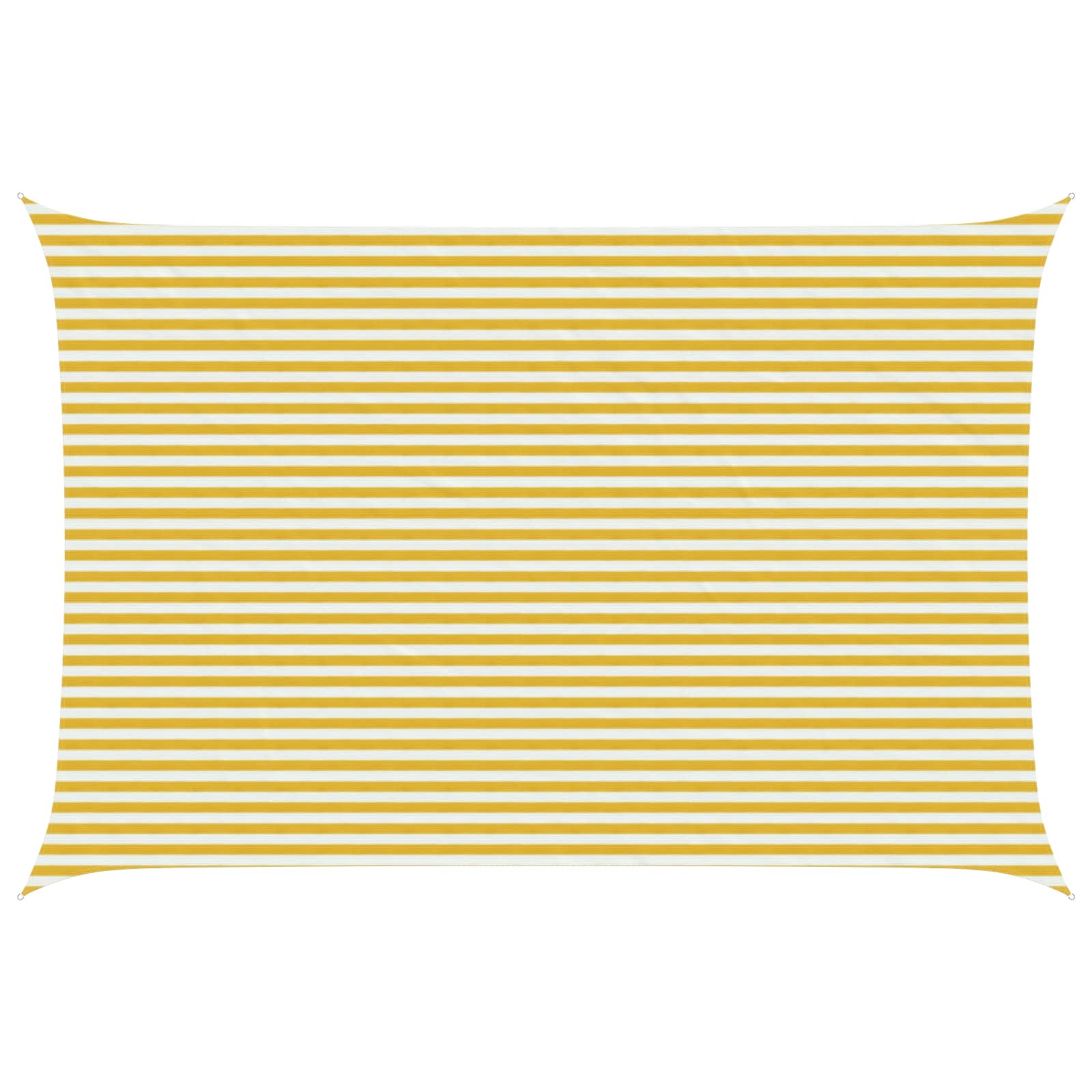 Yellow and White Shade Sail 2 x 2.5 m HDPE