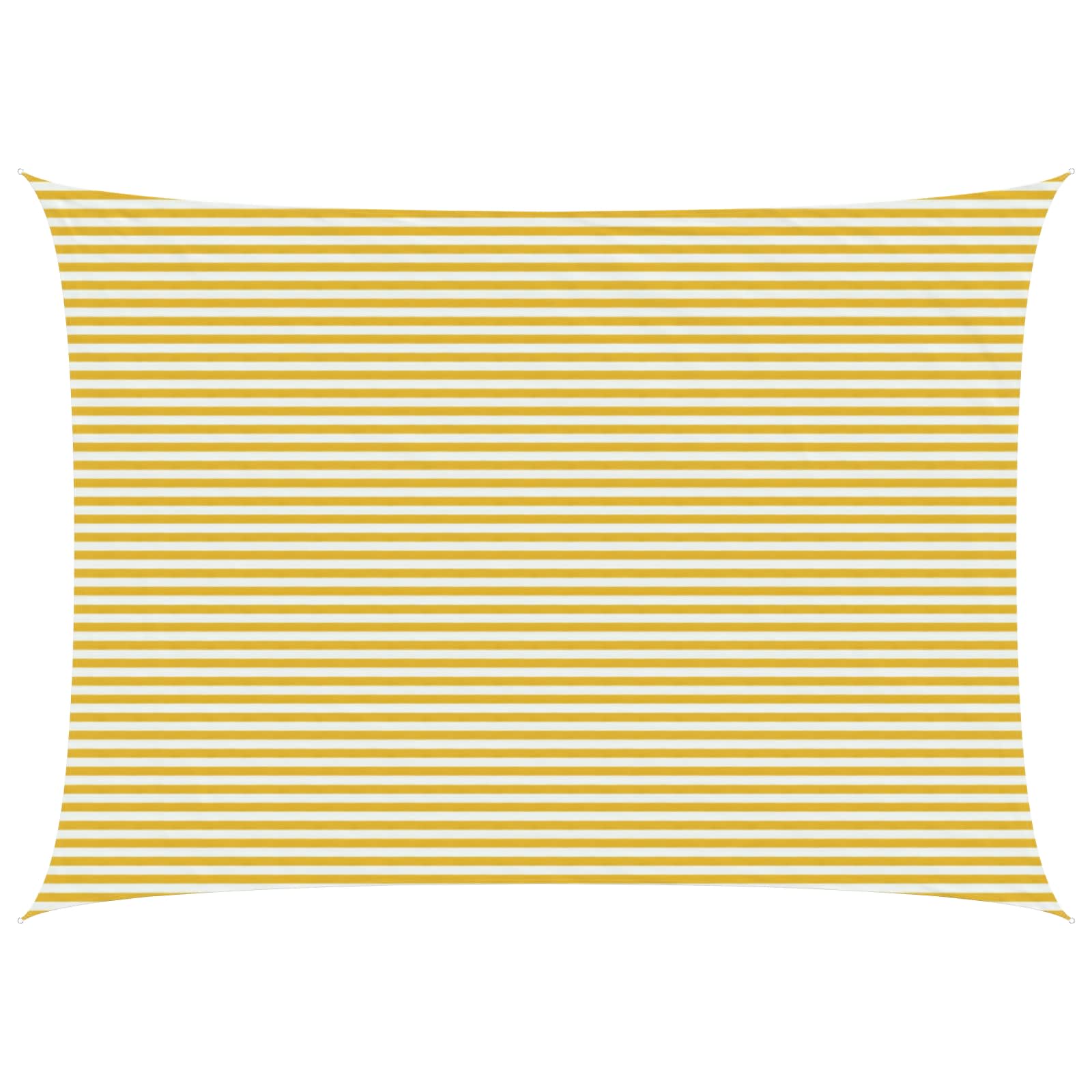 Yellow and White Shade Sail 2 x 2.5 m HDPE