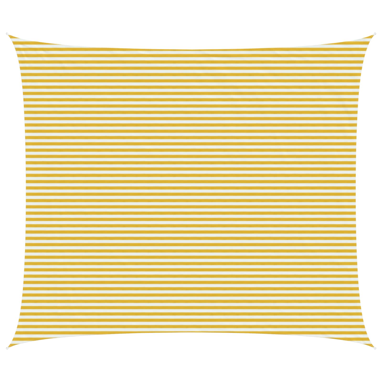Yellow and White Shade Sail 2 x 2.5 m HDPE