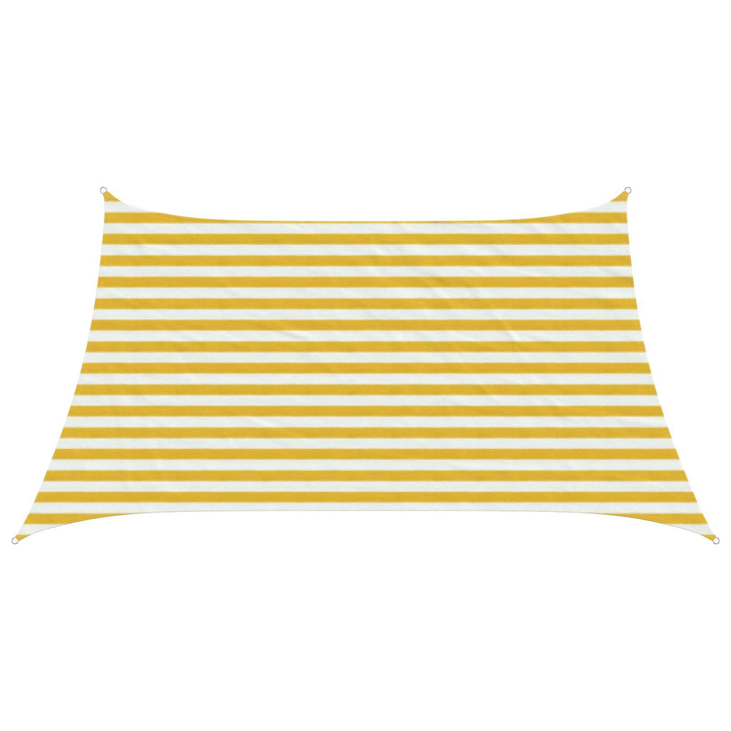 Toldo Vela Amarillo y blanco 3 / 4 x 2 m HDPE