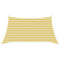 Toldo Vela Amarillo y blanco 3 / 4 x 2 m HDPE