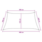 Toldo Vela Amarillo y blanco 3 / 4 x 2 m HDPE