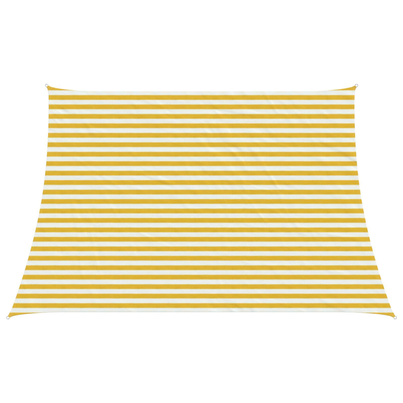 Yellow and White Sail Shade 3 / 4 x 2 m HDPE