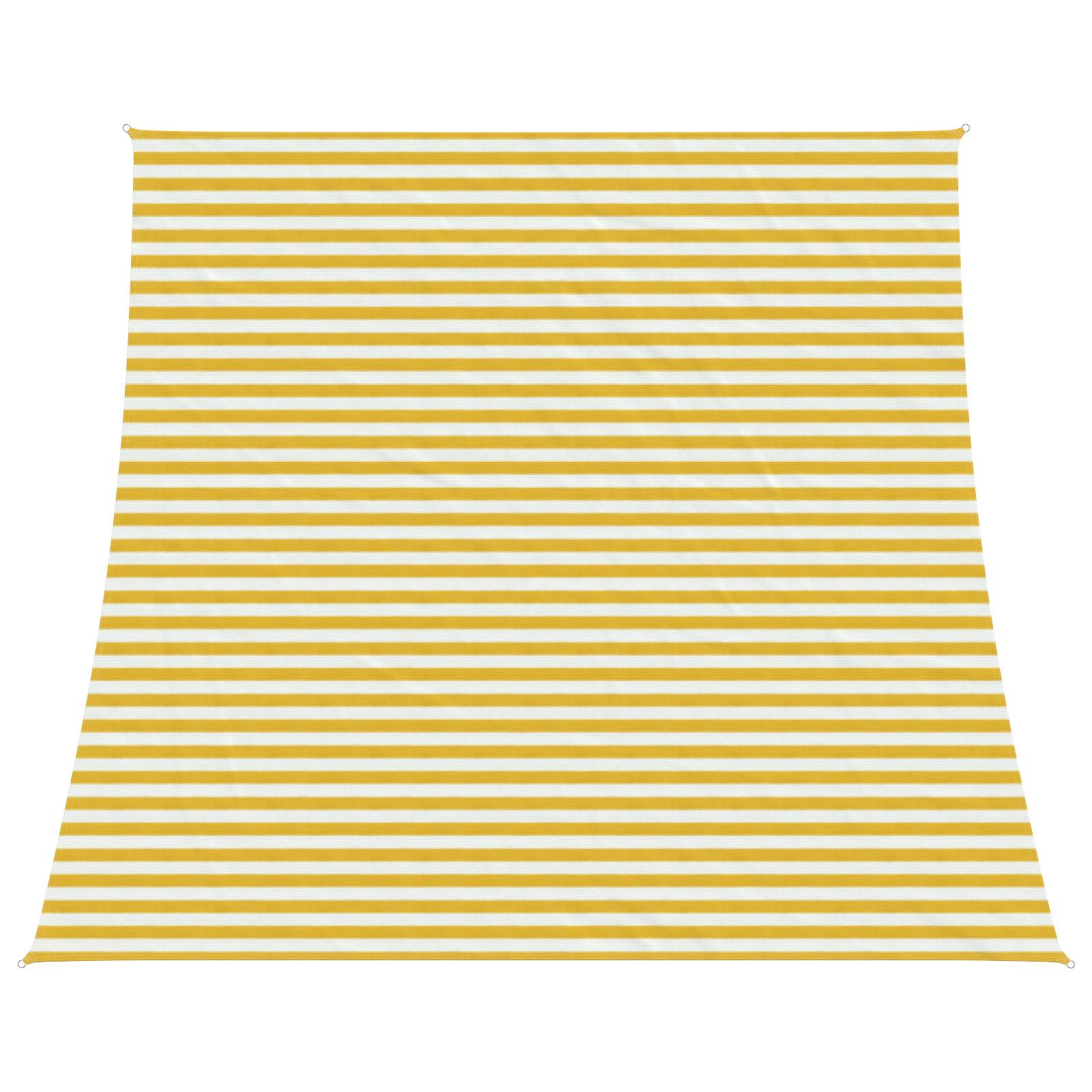 Yellow and White Sail Shade 3 / 4 x 2 m HDPE