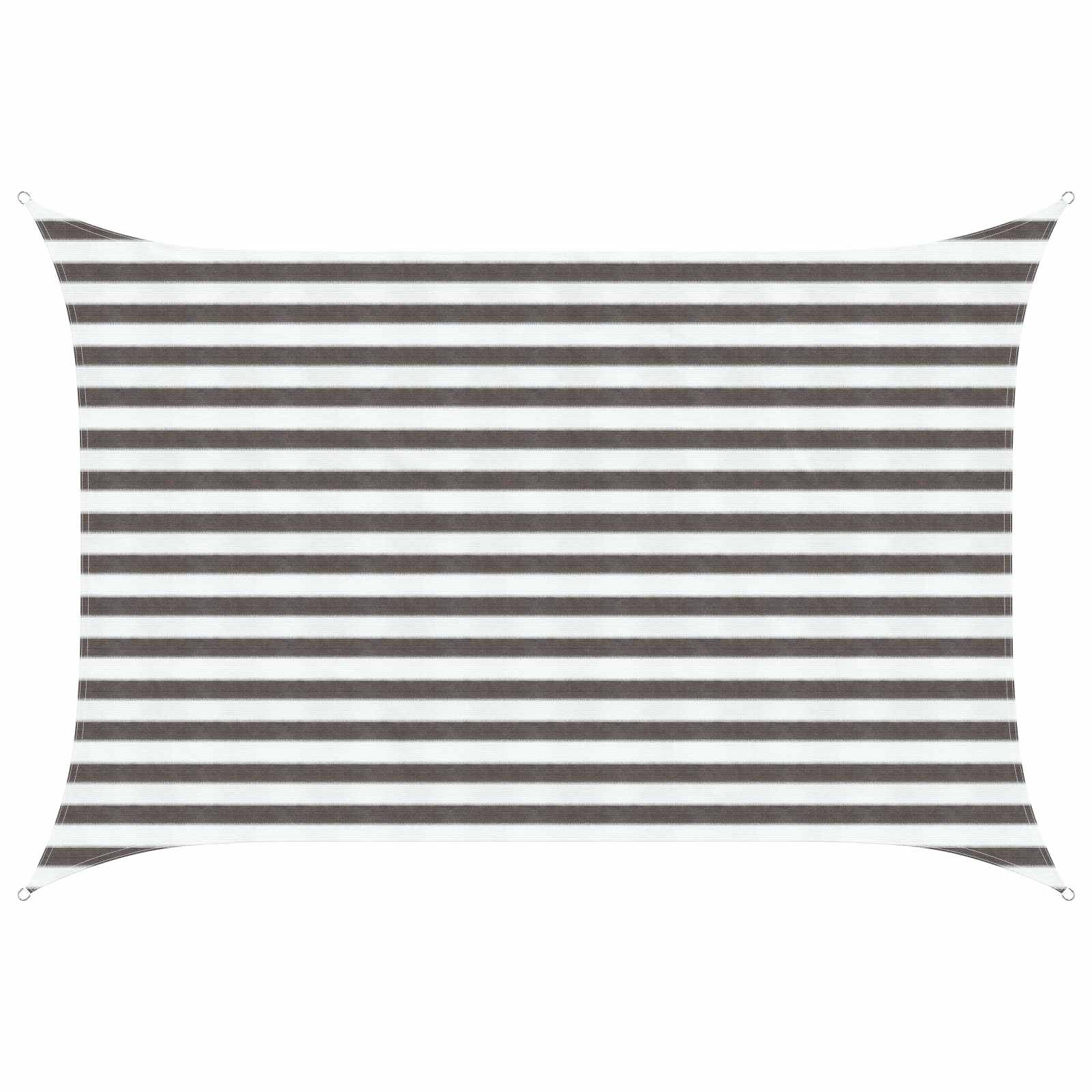 Yellow and White Shade Sail 2 x 2.5 m HDPE