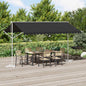 Toldo independiente 4 x 3 m Poliéster Gris antracita