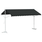 Toldo independiente 4 x 3 m Poliéster Gris antracita