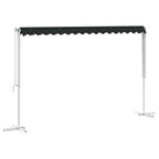 Toldo independiente 4 x 3 m Poliéster Gris antracita