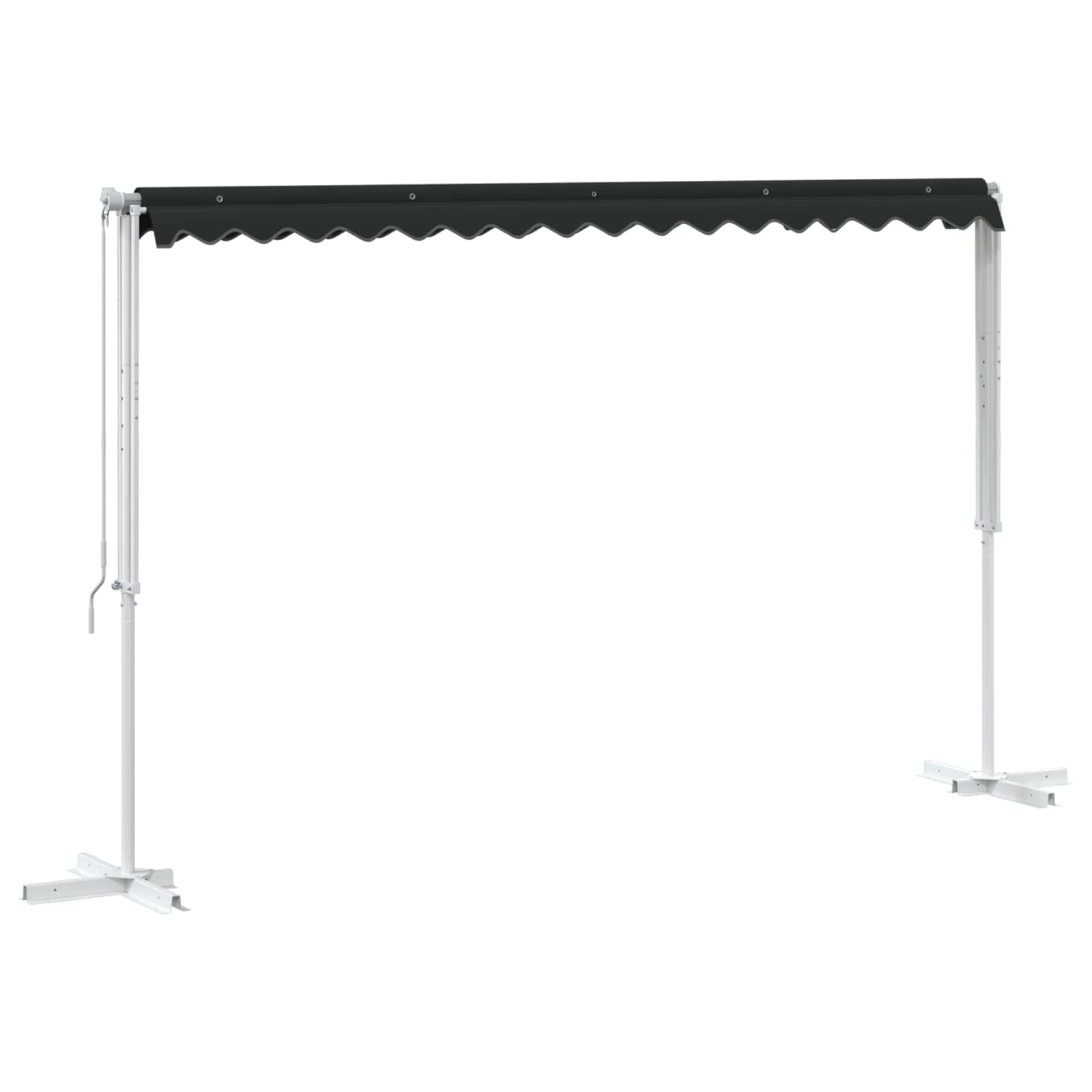 Toldo independiente 4 x 3 m Poliéster Gris antracita