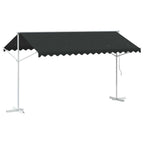 Toldo independiente 4 x 3 m Poliéster Gris antracita