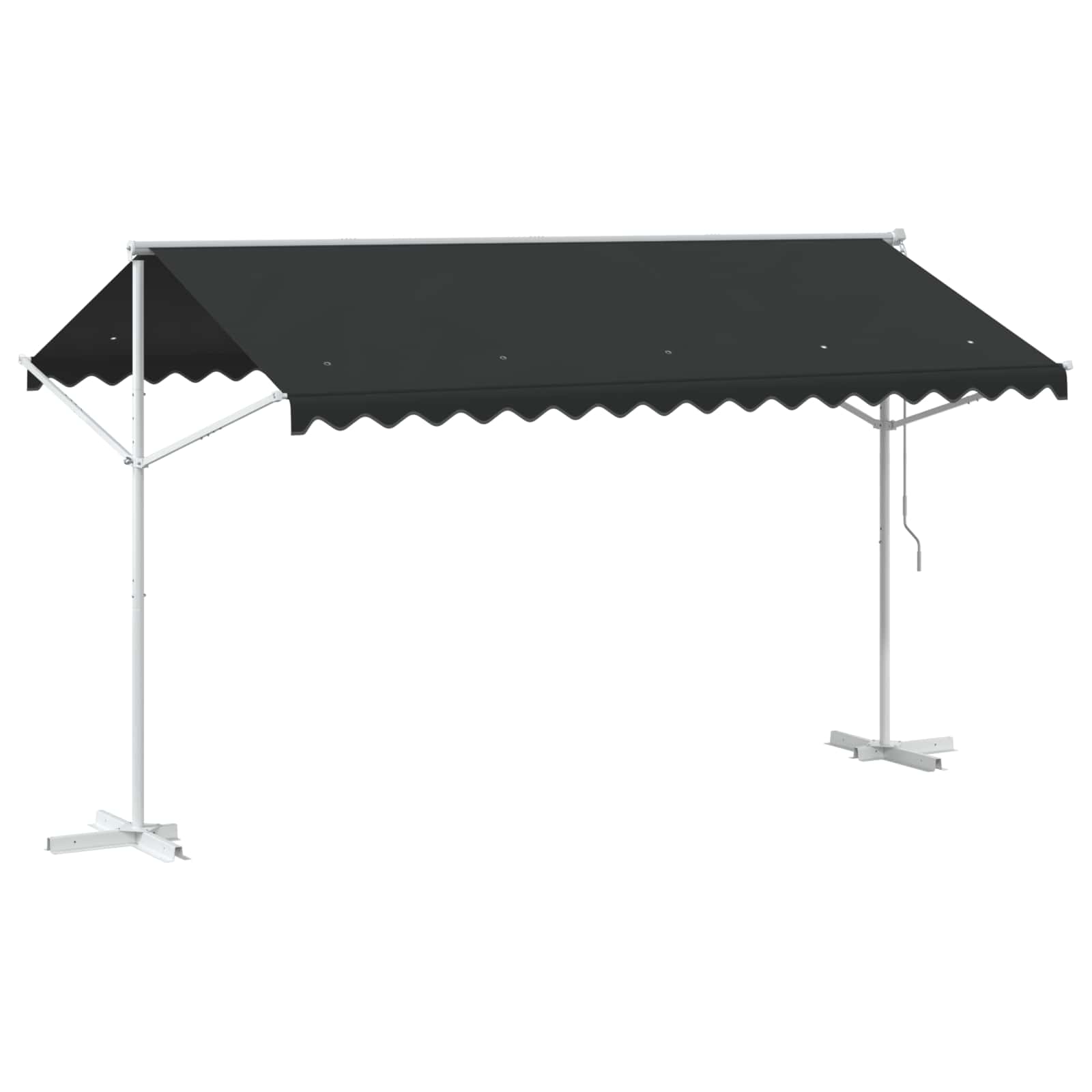 Toldo independiente 4 x 3 m Poliéster Gris antracita