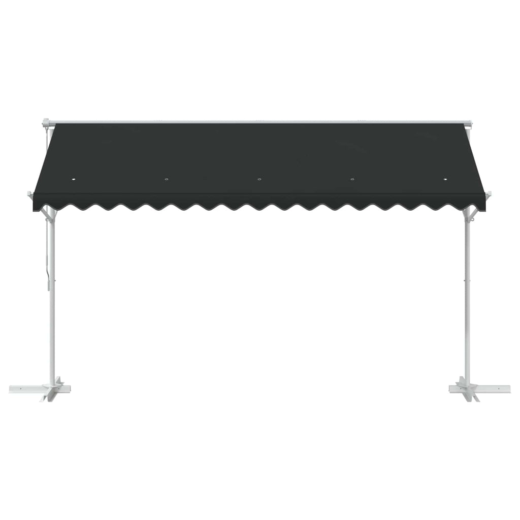 Toldo independiente 4 x 3 m Poliéster Gris antracita