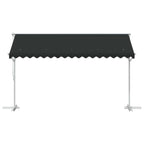 Toldo independiente 4 x 3 m Poliéster Gris antracita