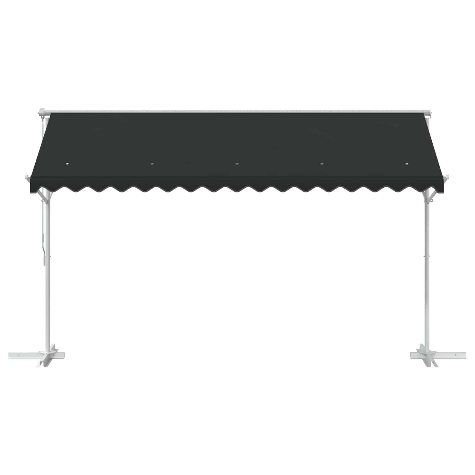 Toldo independiente 4 x 3 m Poliéster Gris antracita