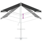 Toldo independiente 4 x 3 m Poliéster Gris antracita