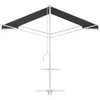 Toldo independiente 4 x 3 m Poliéster Gris antracita