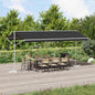 Toldo independiente 4 x 3 m Poliéster Gris antracita