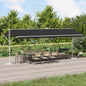 Toldo independiente 4 x 3 m Poliéster Gris antracita