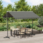 Toldo independiente 4 x 3 m Poliéster Gris antracita