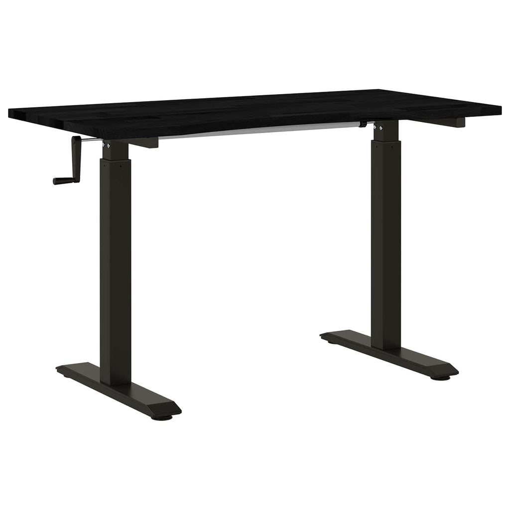 Escritorio con almacenamiento Negro y Marrón Oscuro 120 x 60 cm