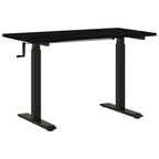Escritorio con almacenamiento Negro y Marrón Oscuro 120 x 60 cm