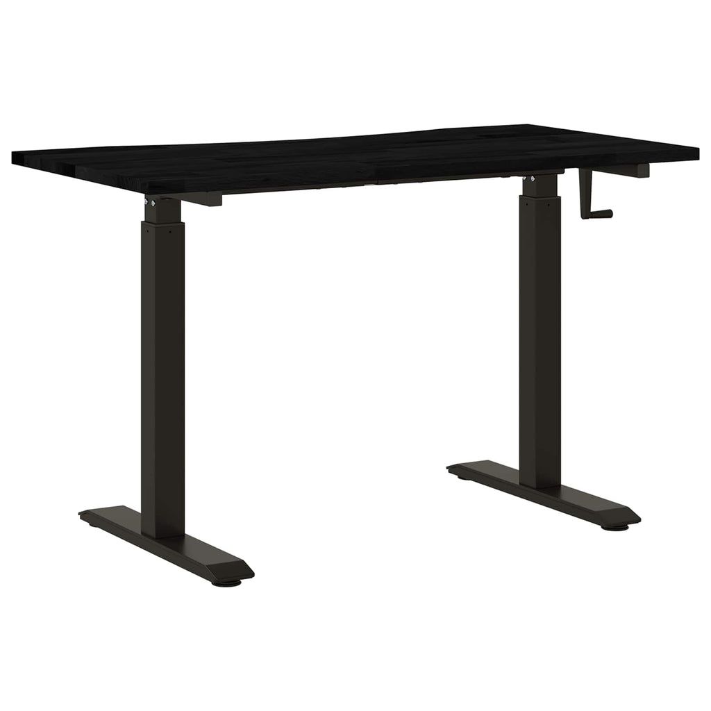 Escritorio con almacenamiento Negro y Marrón Oscuro 120 x 60 cm
