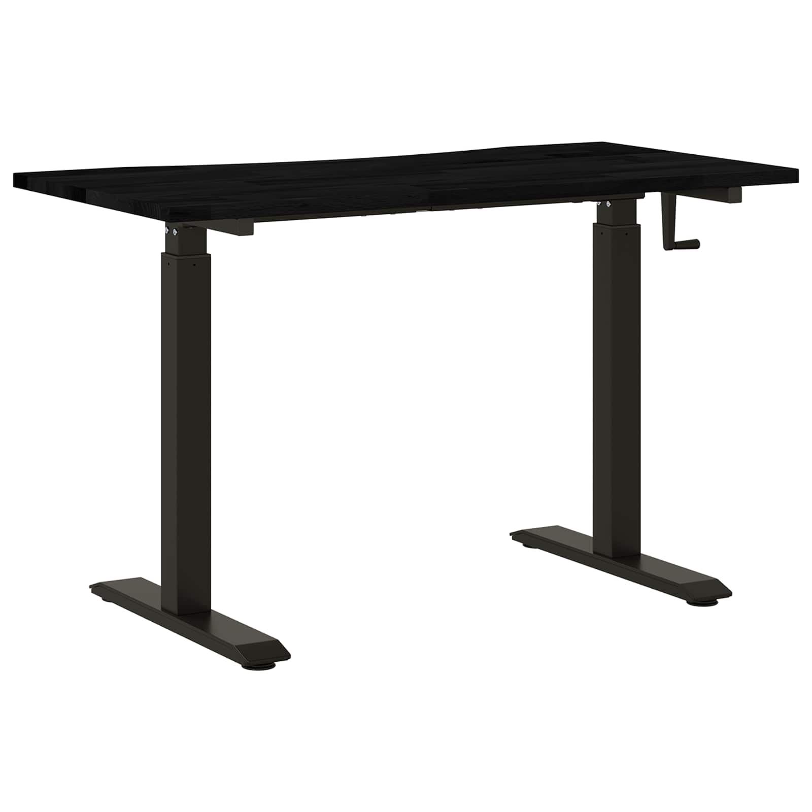 Escritorio con almacenamiento Negro y Marrón Oscuro 120 x 60 cm