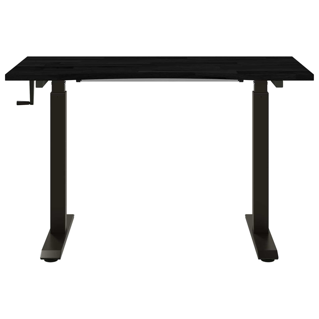 Escritorio con almacenamiento Negro y Marrón Oscuro 120 x 60 cm