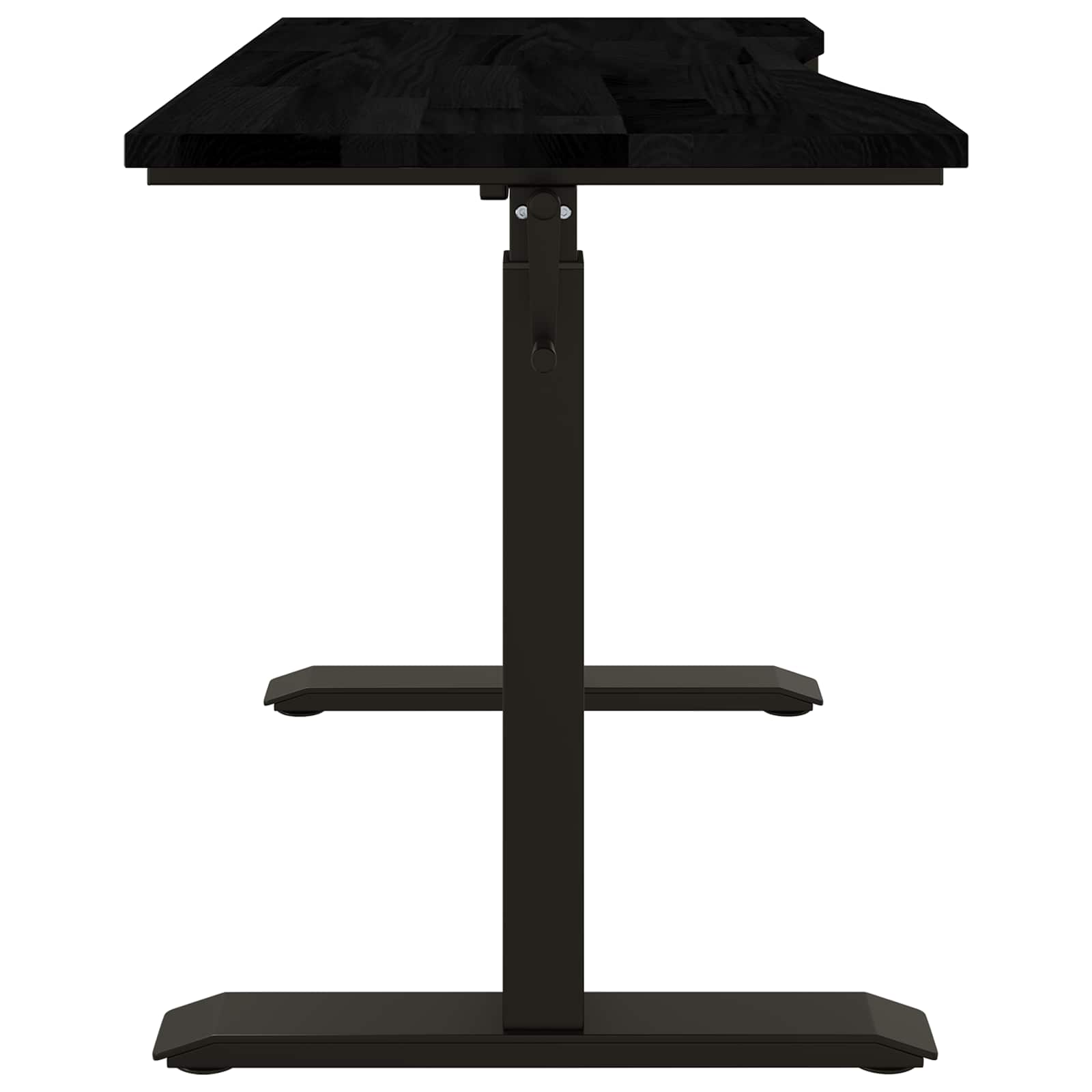 Escritorio con almacenamiento Negro y Marrón Oscuro 120 x 60 cm