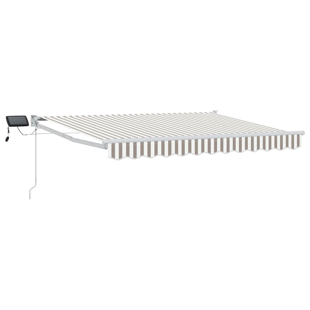 Toldo manual retráctil con LEDs 2,5 x 2 m