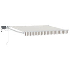 Toldo manual retráctil con LEDs 2,5 x 2 m