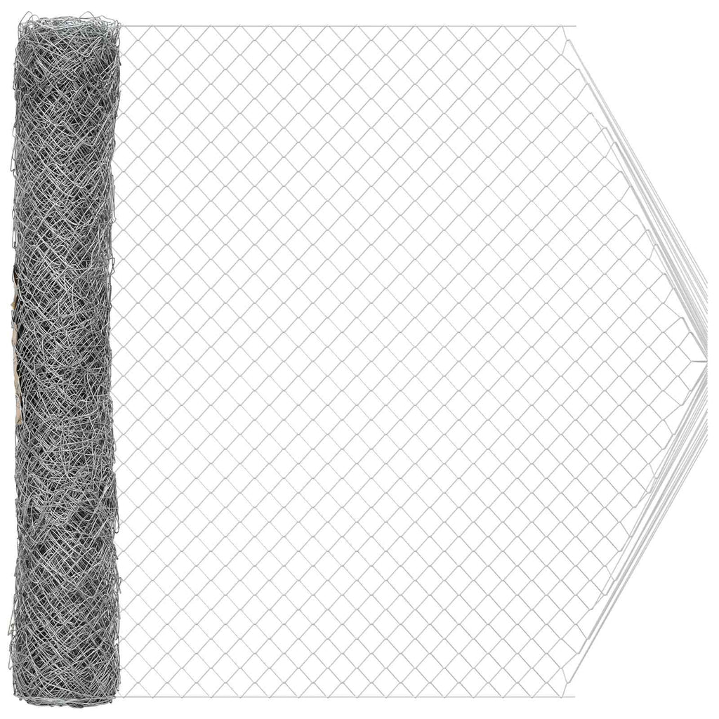 Cerca de eslabones de cadena Galvanizado 2 x 10 m Cristal