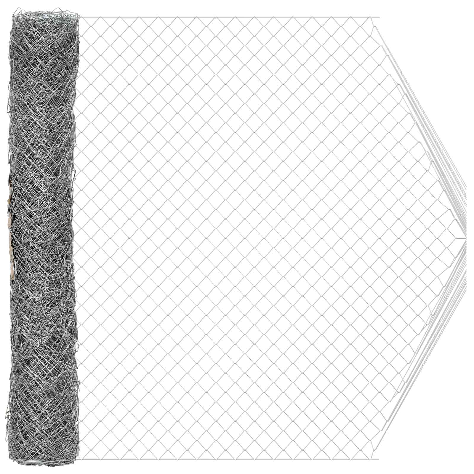 Cerca de eslabones de cadena Galvanizado 2 x 10 m Cristal