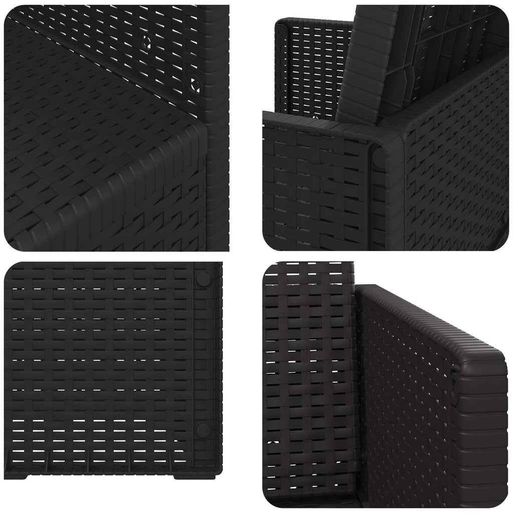 Sillas de comedor de jardín 2 pcs Antracita 53 x 47 x 88,5 cm