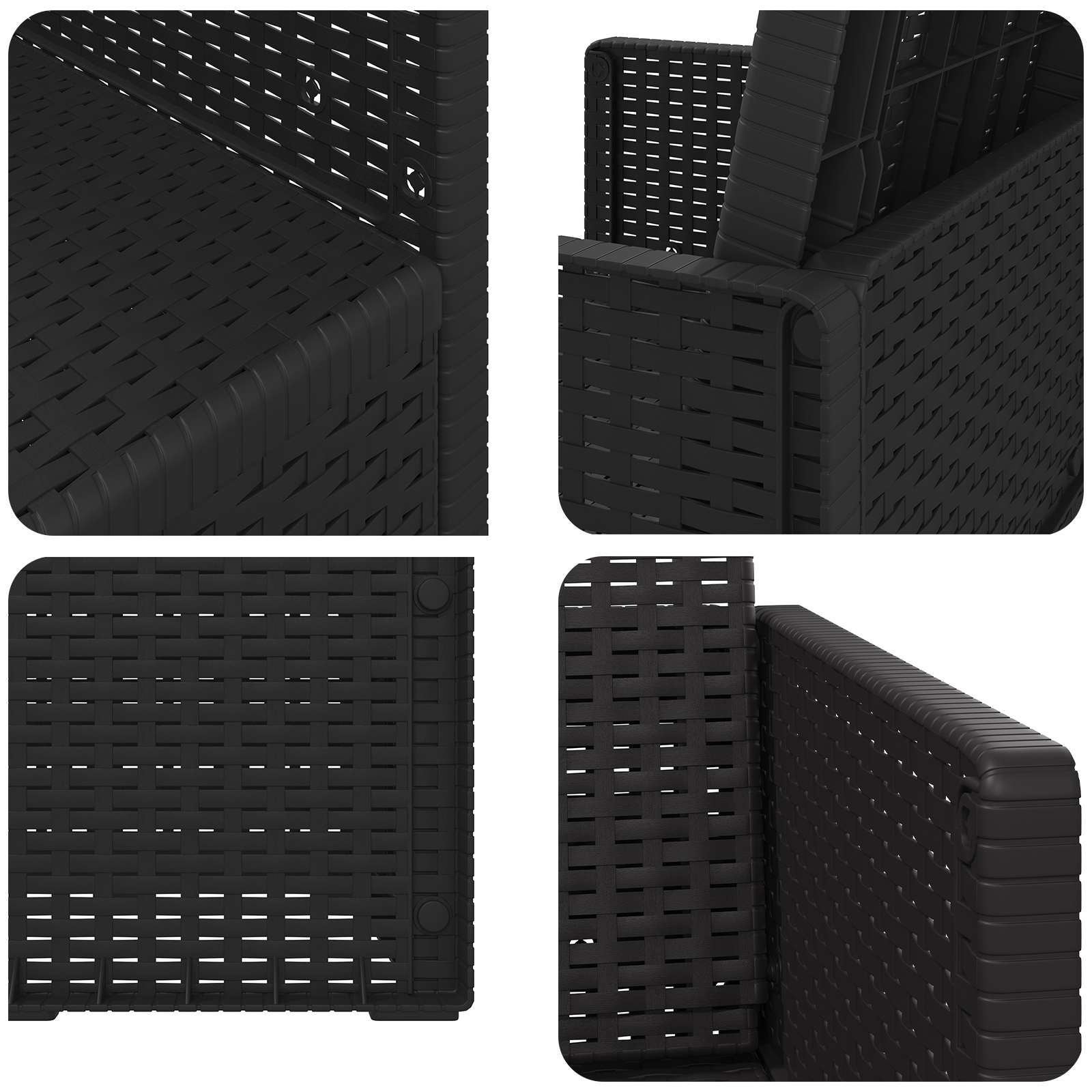 Sillas de comedor de jardín 2 pcs Antracita 53 x 47 x 88,5 cm