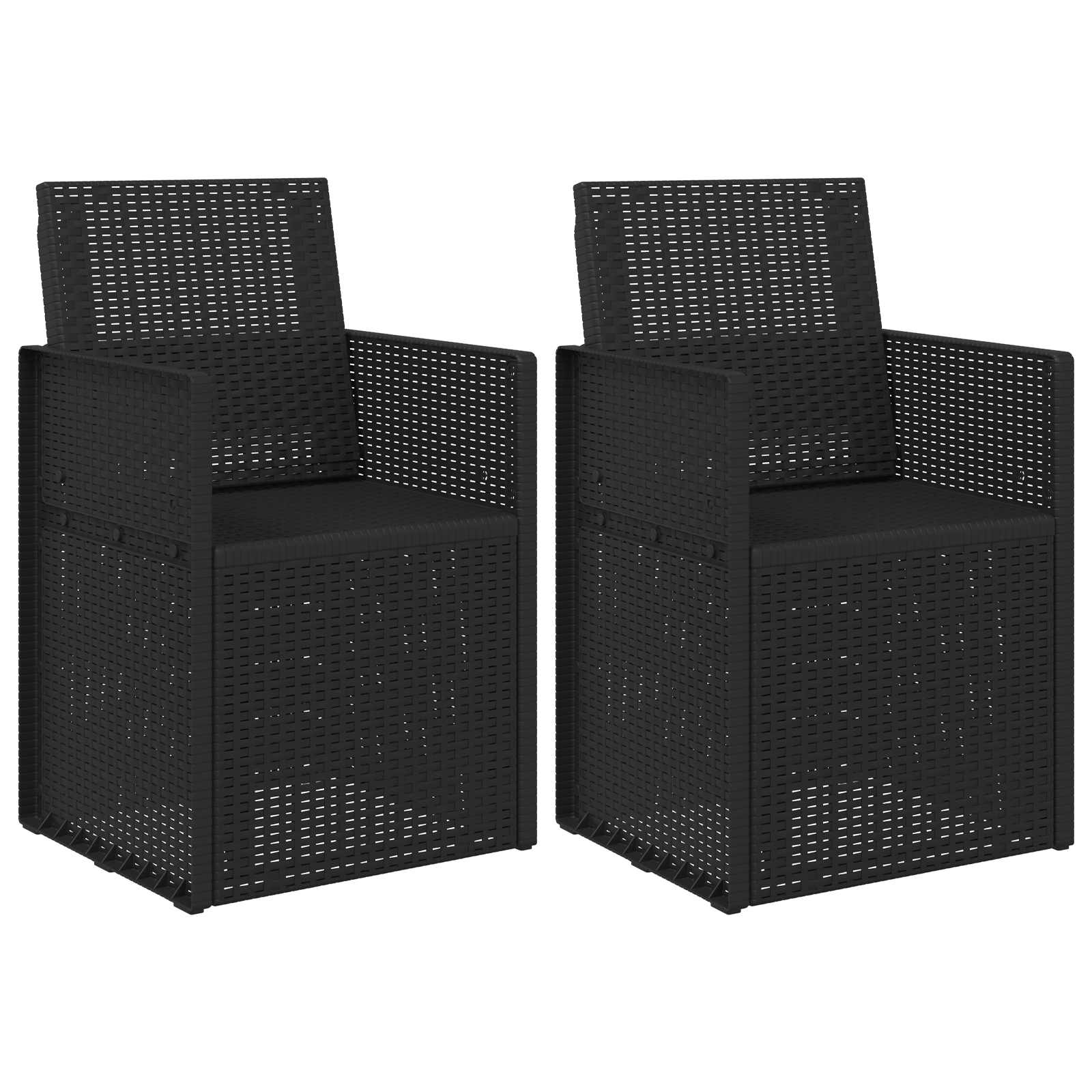 Sillas de comedor de jardín 2 pcs Antracita 53 x 47 x 88,5 cm