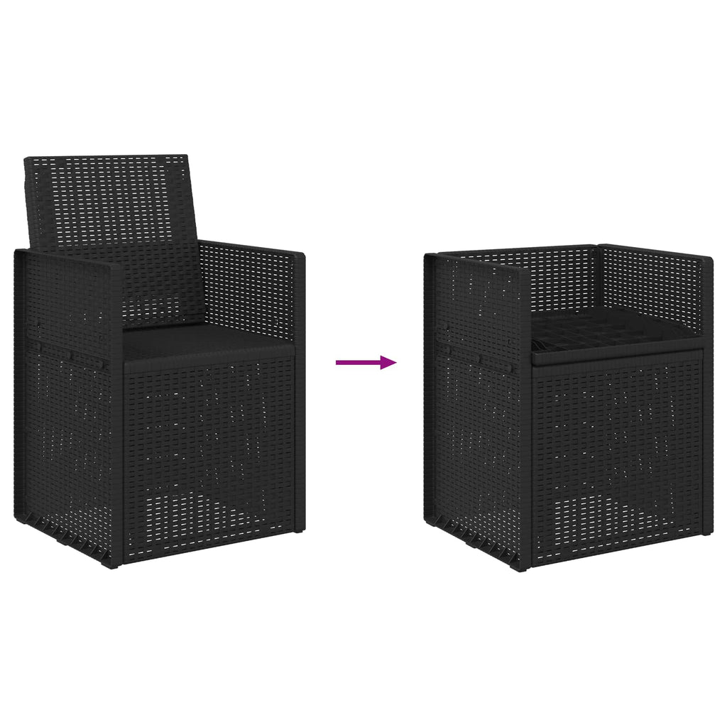 Sillas de comedor de jardín 2 pcs Antracita 53 x 47 x 88,5 cm