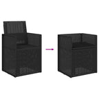 Sillas de comedor de jardín 2 pcs Antracita 53 x 47 x 88,5 cm
