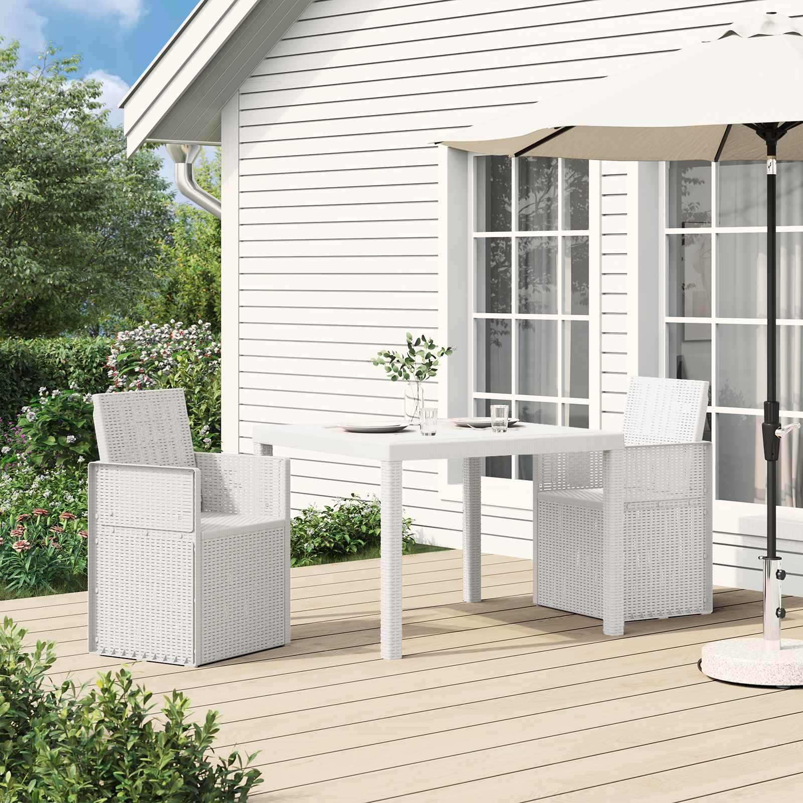 Sillas de comedor de jardín 2 pcs Antracita 53 x 47 x 88,5 cm