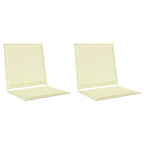 Cojines de Asiento y Respaldo 2 pcs Crema 47 x 45 x 2 cm