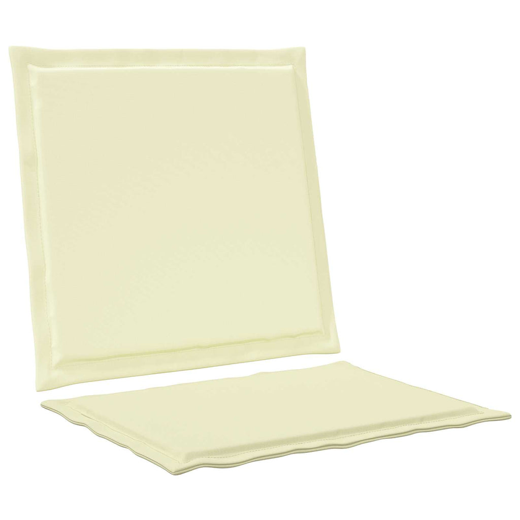Cojines de Asiento y Respaldo 2 pcs Crema 47 x 45 x 2 cm
