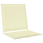 Cojines de Asiento y Respaldo 2 pcs Crema 47 x 45 x 2 cm