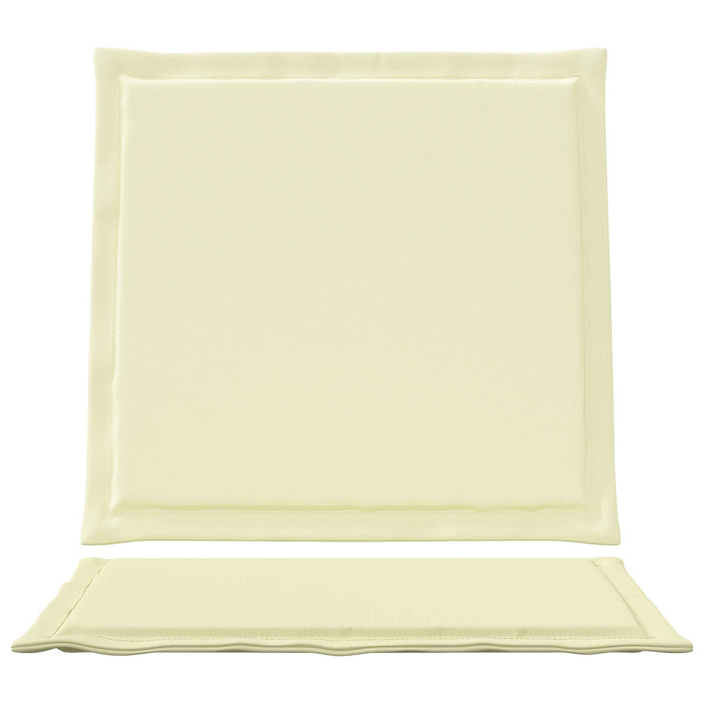 Cojines de Asiento y Respaldo 2 pcs Crema 47 x 45 x 2 cm