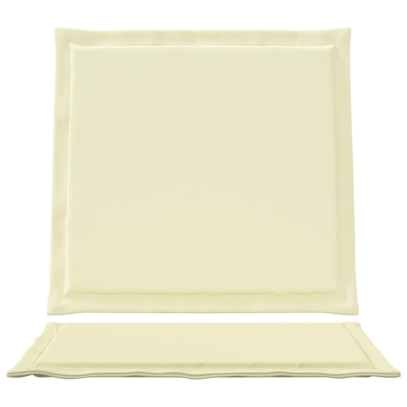 Cojines de Asiento y Respaldo 2 pcs Crema 47 x 45 x 2 cm