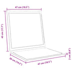 Cojines de Asiento y Respaldo 2 pcs Crema 47 x 45 x 2 cm